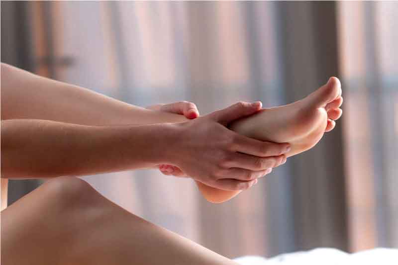 massage pied point sensible
